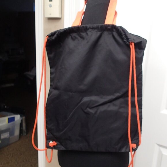 Black and Orange Cinch Sack - Picture 1 of 3
